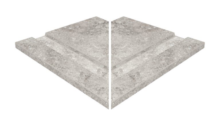 ESQUINA EXTERIOR BORDE DEBORDANTE PETRA OCRE