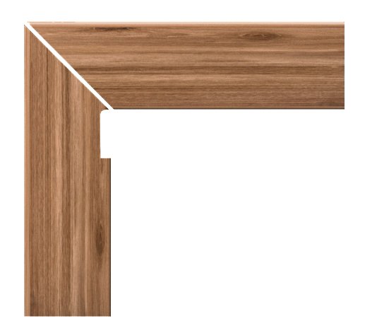 ZANQUIN RECTO RODENO NOGAL IZQUIERDA