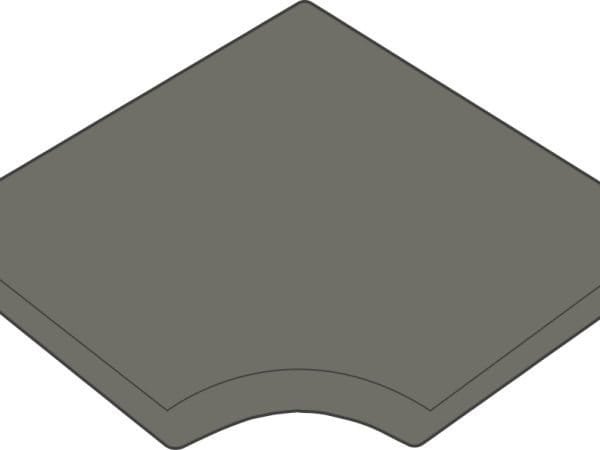 Aciker Plus Grey Bullnose Internal Corner